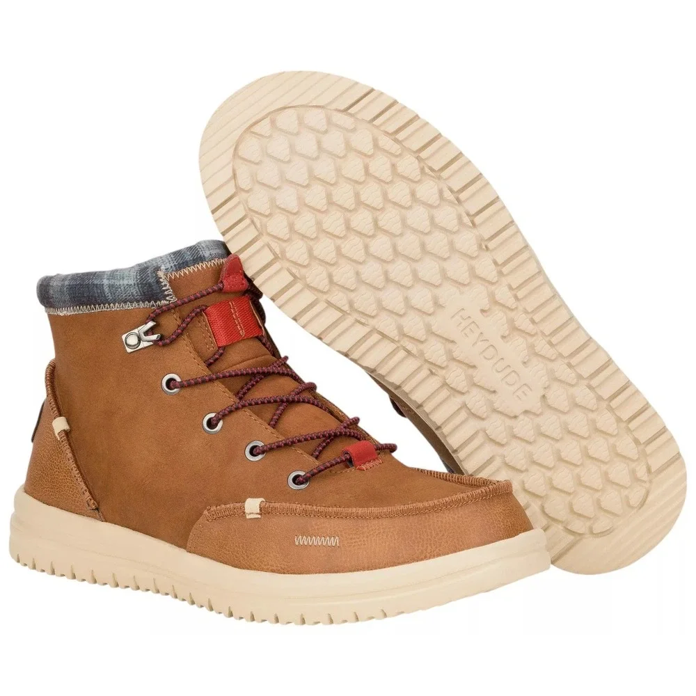 HEY DUDE Bradley Classic Men's Size 9 Casual Boots Cognac Brown 42067-21N NEW